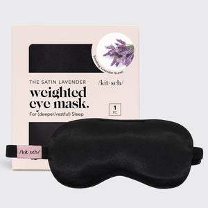 Le masque pour les yeux en satin pondéré à la lavande