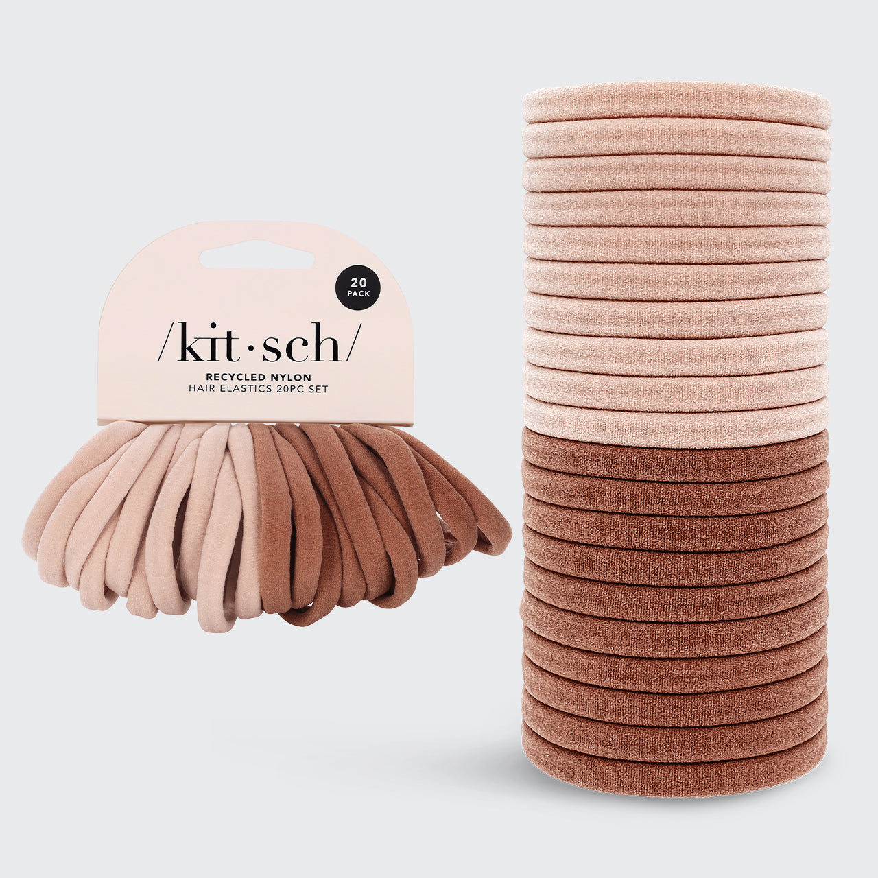 Elastiska hårsnoddar 20-pack - Blush