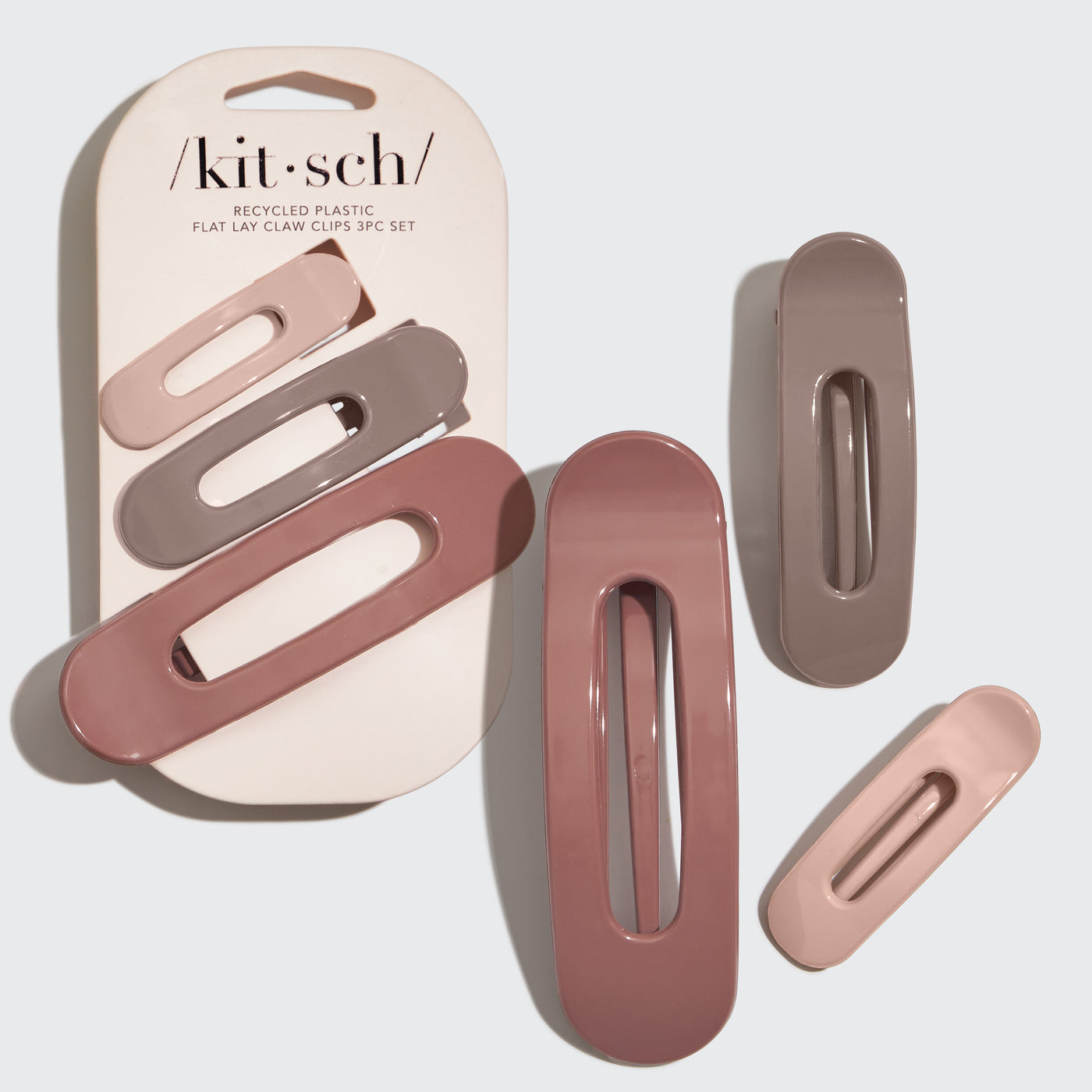 Flat Lay Claw Clip 3st Flat- Terracotta