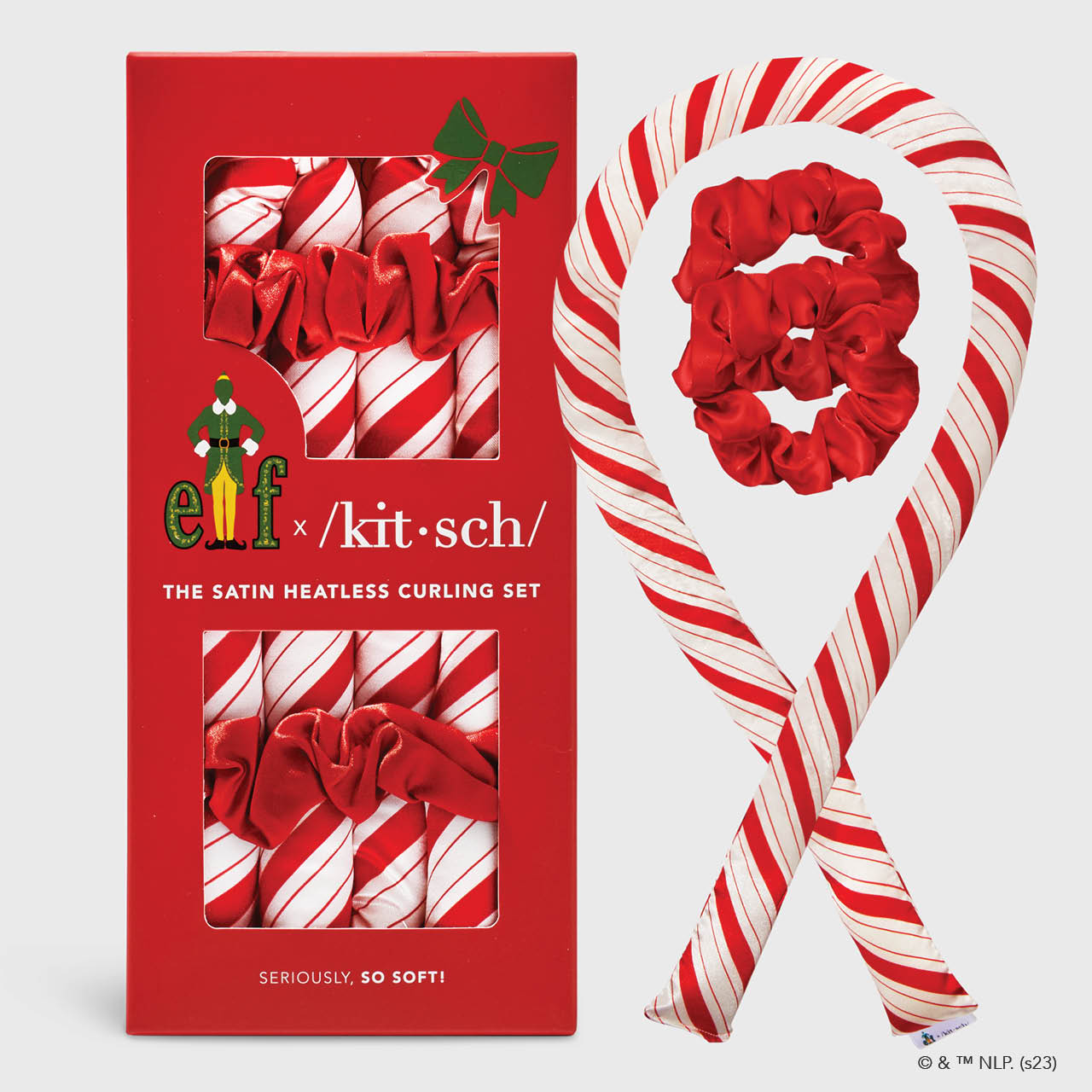 elf x Kitsch Satijn Krulset zonder warmte - Candy Cane