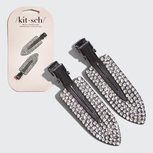 Clips en métal sans strass, set de 2 pièces