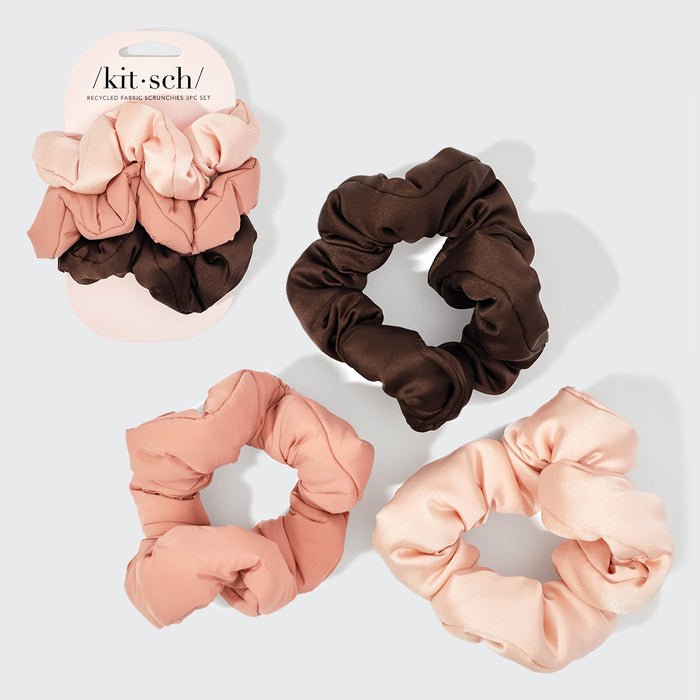 Ανακυκλωμένο ύφασμα Cloud Scrunchies 3pc Set - Rosewood