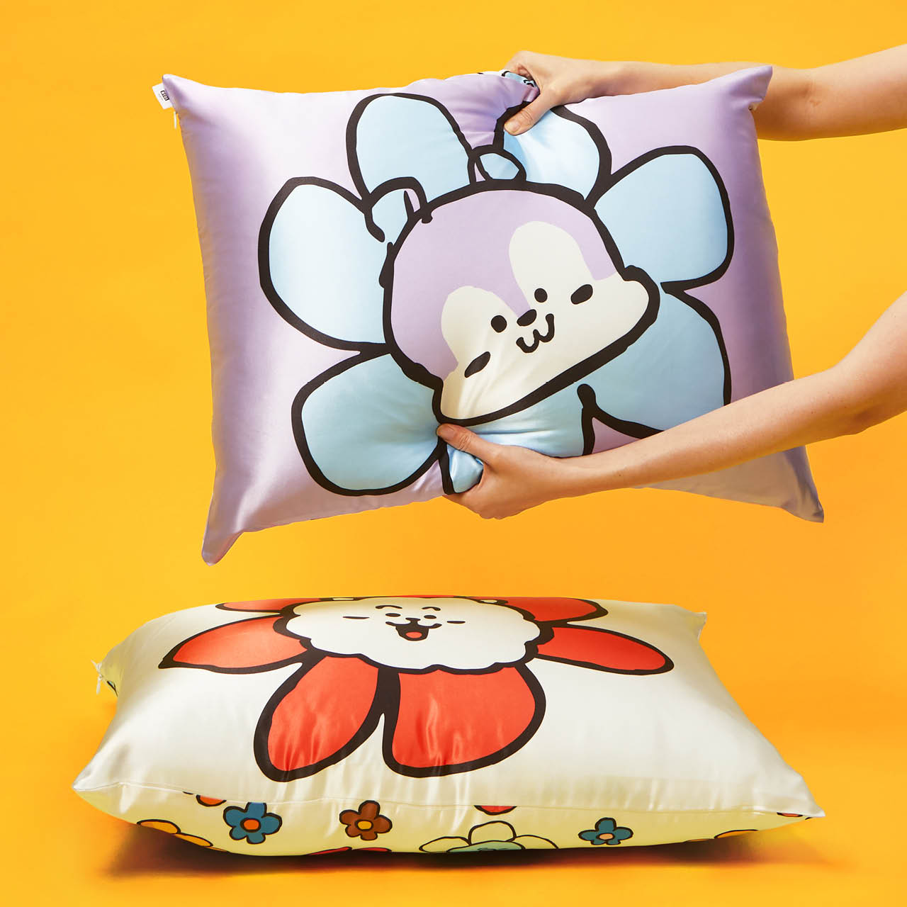 BT21 ontmoet Kitsch Satijnen Kussensloop - MANG