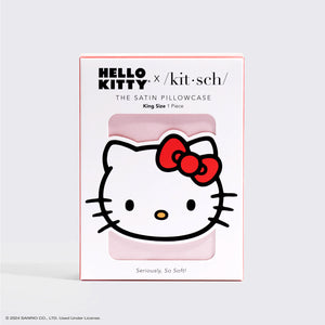 غطاء وسادة Hello Kitty x Kitsch King - وجه Hello Kitty باللون الوردي الصلب