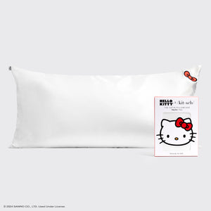 Hello Kitty x Kitsch Kussensloop King - Effen ivoor Hello Kitty Strik