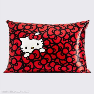 Kitsch x Hello Kitty Satin Pillowcase - Hello Kitty badar i ett hav av rosetter