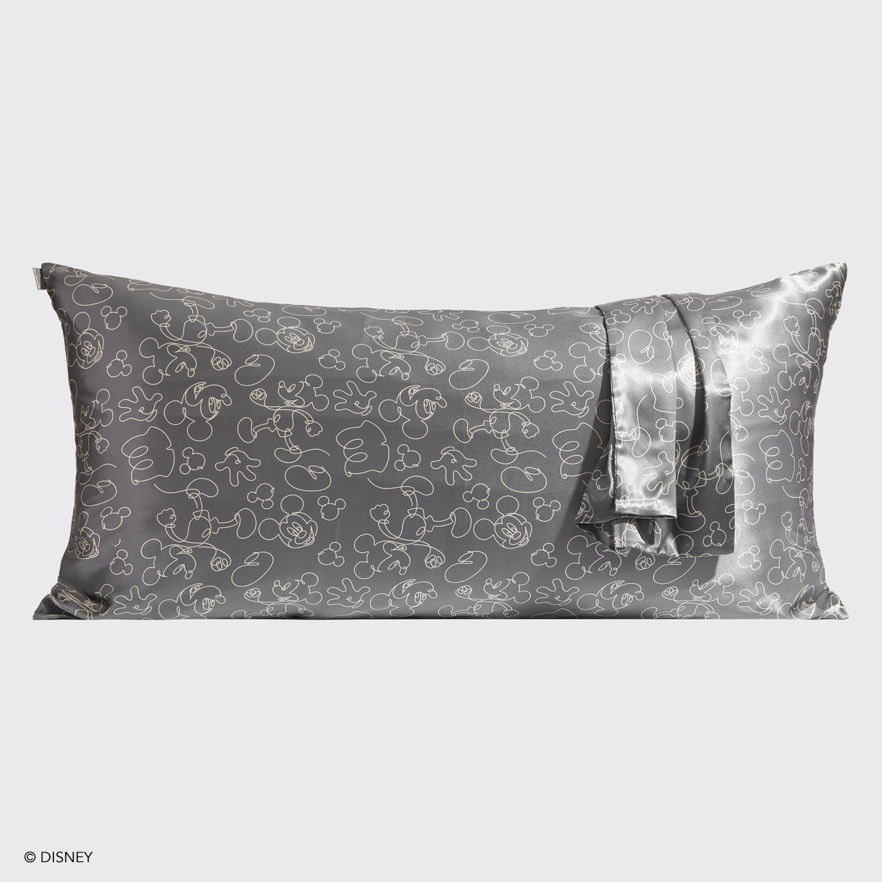 Kitsch & Musse och Mimmi Satin Kuddfodral King Musse Magi - Charcoal