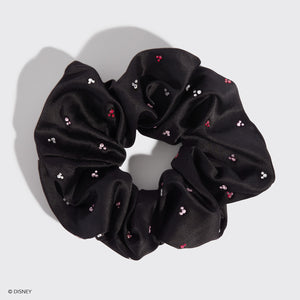 Kitsch & Mickey en Minnie gerecyclede stof strass Scrunchie 1 stuk - Zwart