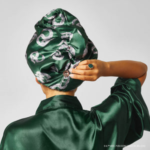 Kitsch x Harry Potter Satin Wrapped Hair Towel - Slytherin