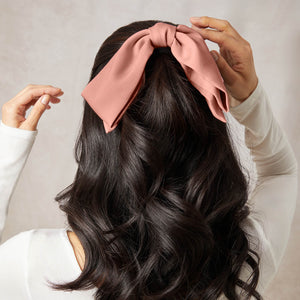 Rosewood Bow Hair Clip