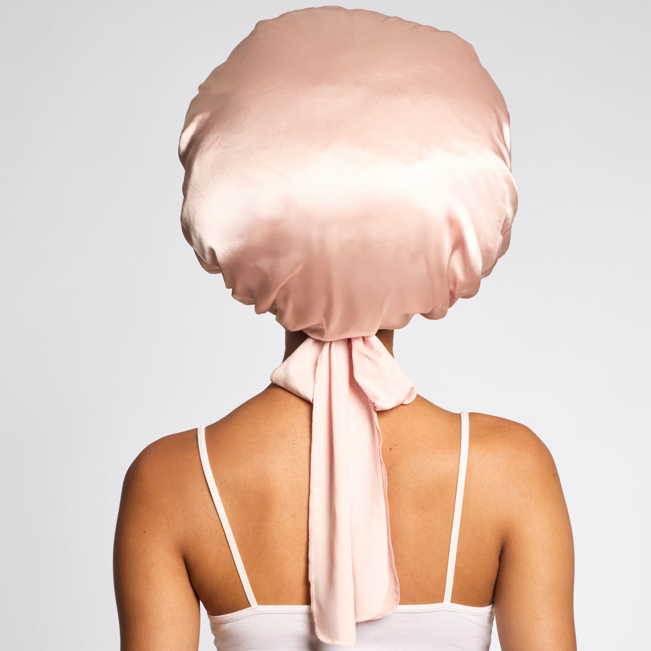 Oversized Satin Bonnet - Blush