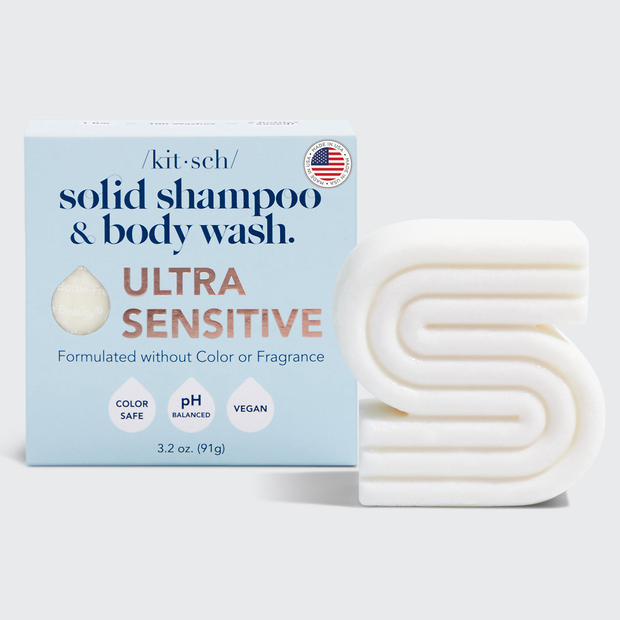 Ultra Gevoelige Shampoo &amp; Body Wash Bar Geurvrij 