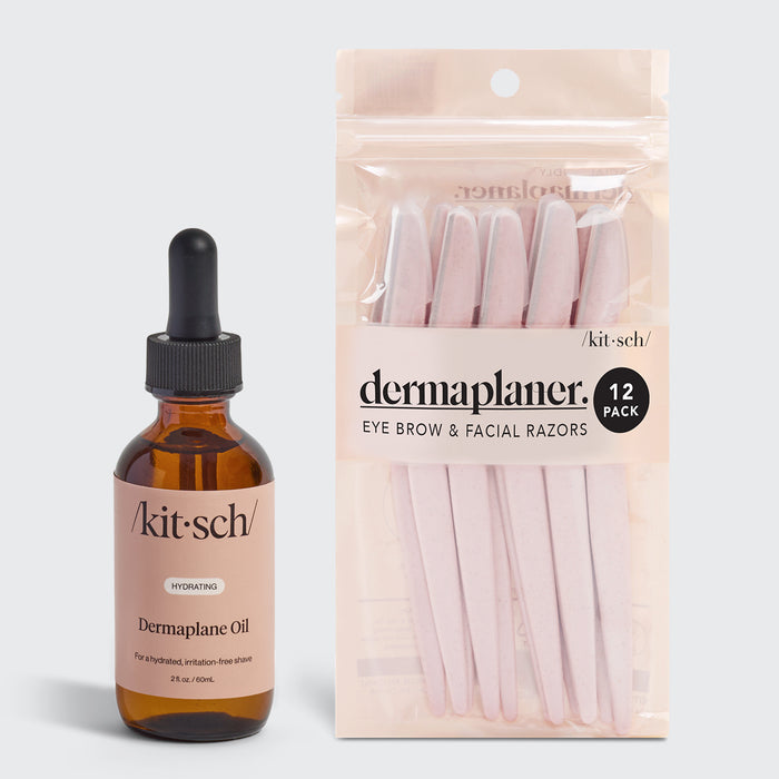 Paket med Dermaplane-olja + Dermaplaner-verktyg