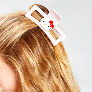 Clip ad artiglio in plastica riciclata Jumbo a forma aperta Hello Kitty x Kitsch 1pc - Faccia da gattina