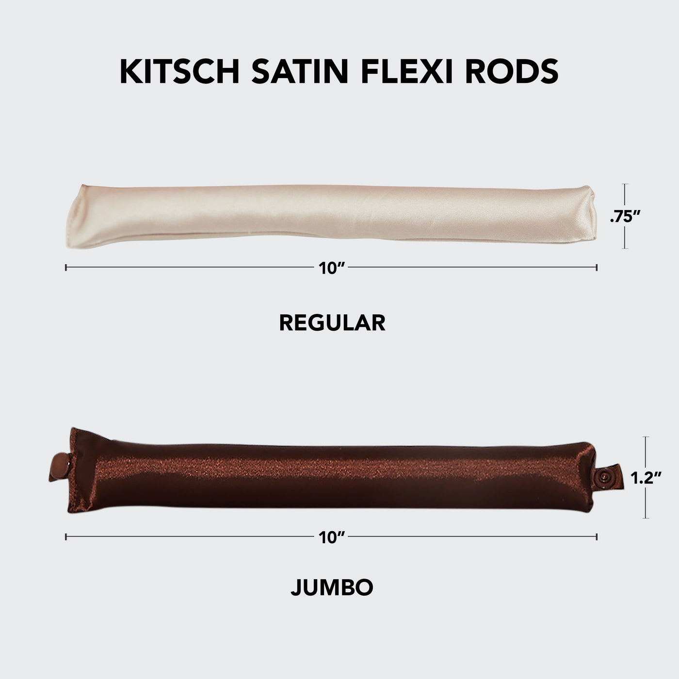 Rosewood Satin Jumbo Flexi-stavar 4 st Set