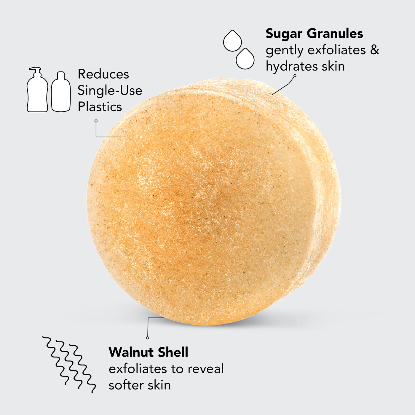 Sugar Exfoliating Body Scrub Bar